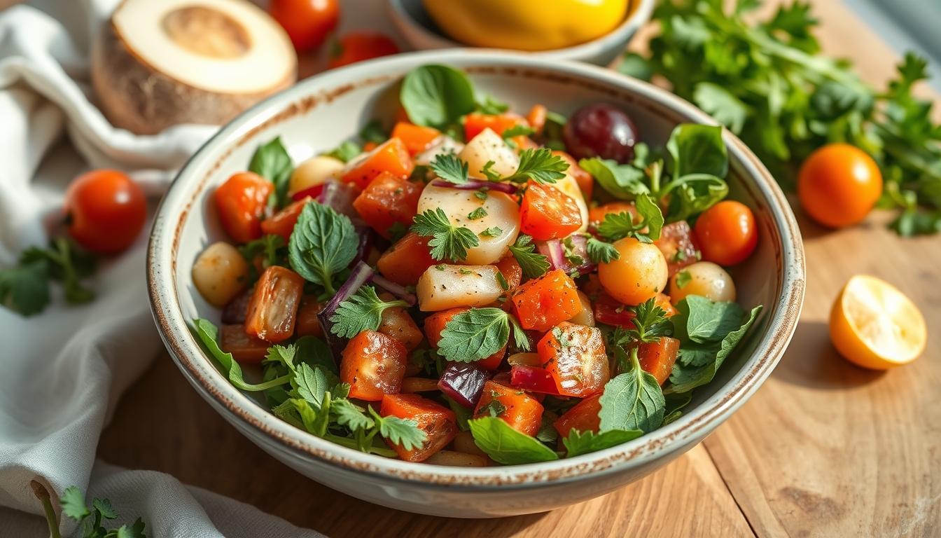 Measured baking ingredients prepared on a counter
